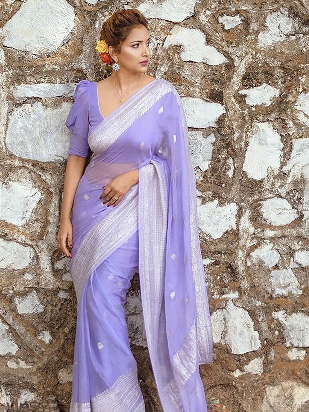 Kalini Ethnic Woven Design Zari Banarasi Saree | Swadesiicart