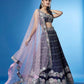House of Panchhi Navy Blue Color Georgette Multi-Sequins Work Lehenga | Swadesiicart