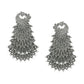 NVR Women Silver Toned Contemporary Drop Earrings | Swadesiicart