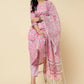 Designer Stylish Pink Cotton Blend Stitched Suit With Dupatta - Tanisha | Swadesiicart