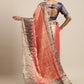 Saree Mall Pink Woven Design Zari Silk Blend Banarasi Saree | Swadesiicart