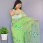 Vamsee Urmila Green Organza Saree - Swadesiicart