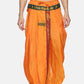 Sethukrishna Men Orange & Green Solid Readymade Dhoti Pant | Swadesiicart