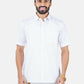 Ramraj Cotton Mens Half Sleeve Formal 100 % Cotton White Shirt | Swadesiicart