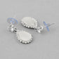 VOJ Silver Plated White Stone With AD Stone Studded Chain Set - Swadesiicart