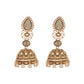Nuyug 22K Gold Plated Aureate Swirl Jhumki Earrings | Swadesiicart