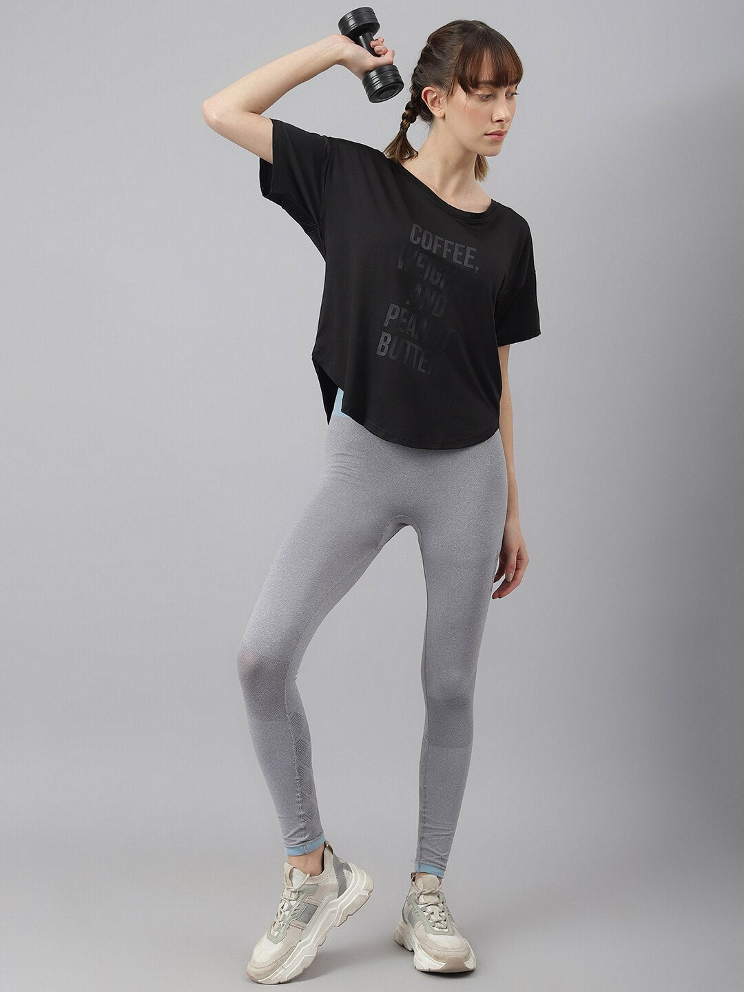 MKH Women Typography Printed Drop-Shoulder Sleeves Dri-FIT Sports T-shirt - Swadesiicart