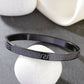 NVR Men's Black Rhodium-Plated Stainless Steel Kada Bracelet - NR Retail-NVR