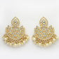 NVR Women Gold-Polished Kundan Chandbali Earrings | Swadesiicart