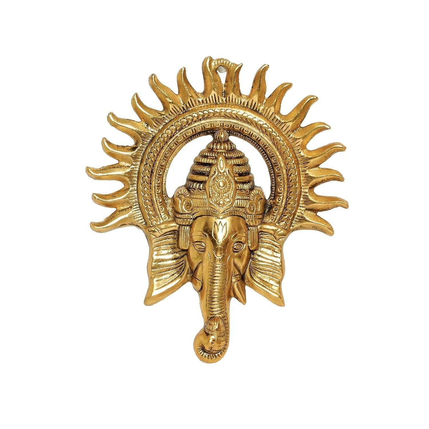 KridayKraft Metal Ganesha ji Statue, Ganpati Wall Hanging Sculpture Lord Ganesh Idol - Swadesiicart