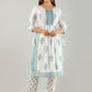 Kalini Floral Printed Pleated Gotta Patti Kurta with Trousers - Swadesiicart