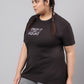 MKH Plus Size Typography Printed Drop-Shoulder Sleeves Relaxed Fit Dri-FIT T-shirt - Swadesiicart