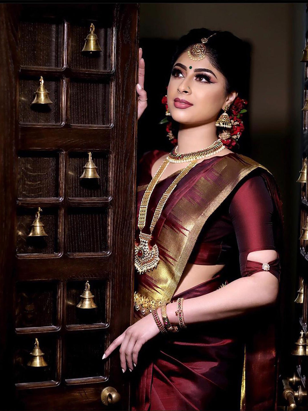 Kalini Woven Design Zari Banarasi Saree | Swadesiicart