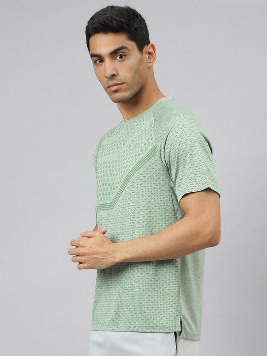 Alcis Men Anti-Static Slim-Fit Round Neck Swadesiicartnce Running T-Shirt | Swadesiicart