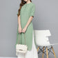 HERE&NOW Women Mint Green Pakistani Style Kurta - Swadesiicart