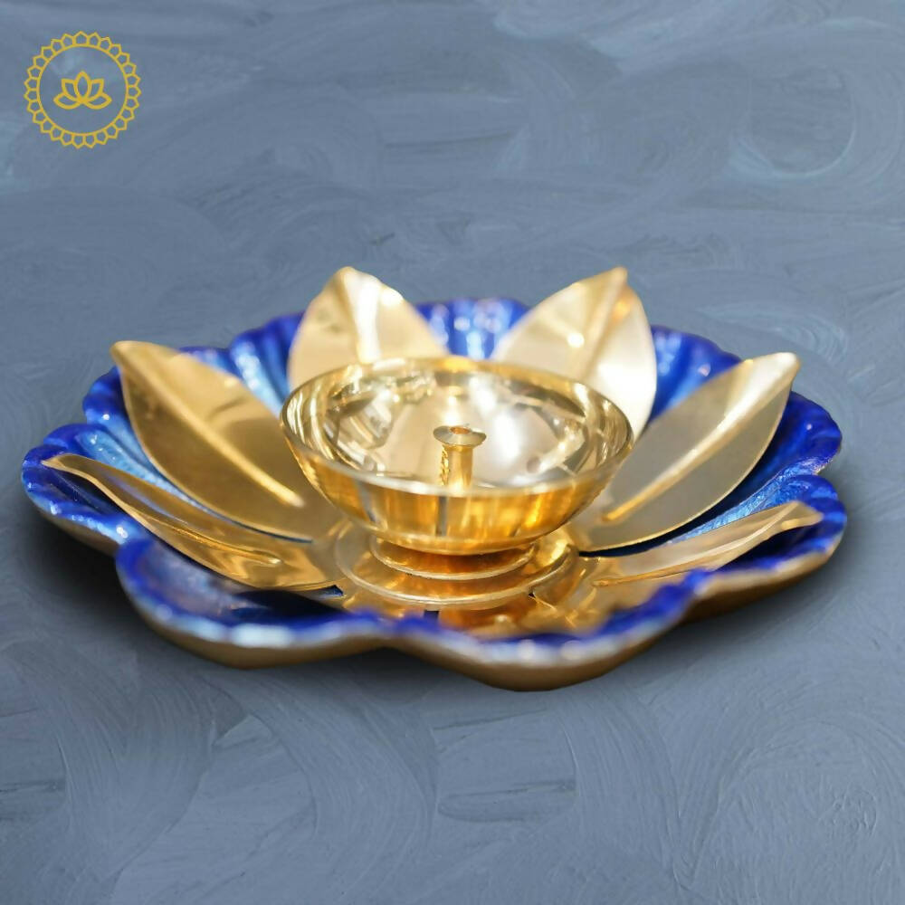 Brass Sunflower Designed Diya - Swadesiicart