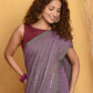 Very Much Indian Designer Mul Cotton Handloom Saree with Sequins - Dual Tone Lavender | Swadesiicart