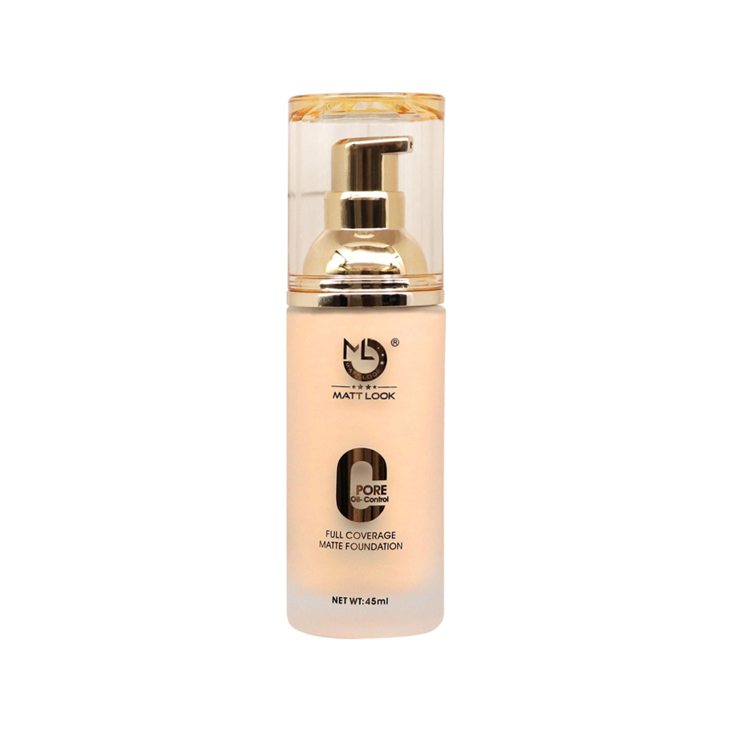 Matt Look Zero Pore Oil Control Full Coverage Matte Foundation - Beige - Swadesiicart
