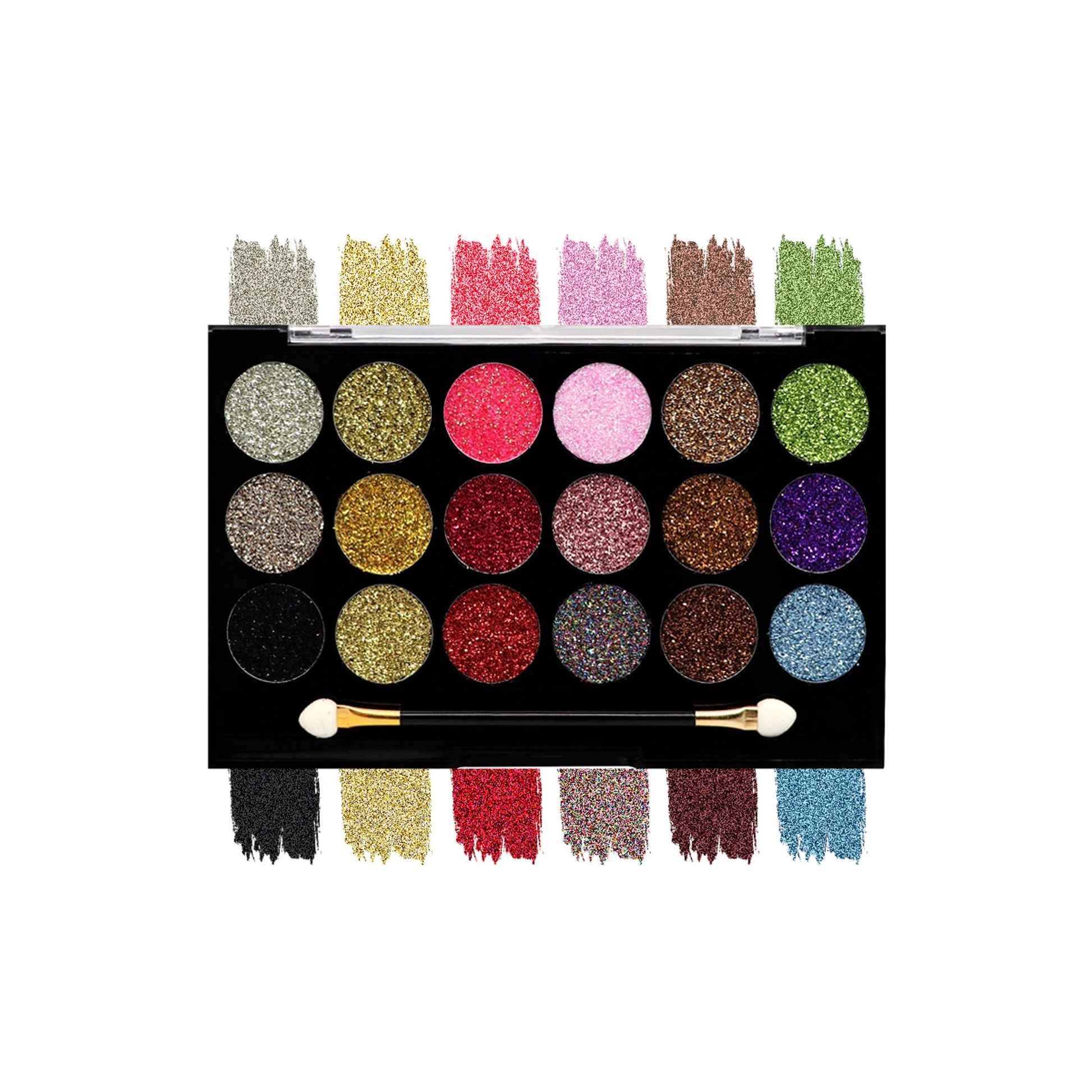 Matt Look Glitterz N Highlight 18 Color Glittering Eyeshadow Palette - Limited - Swadesiicart