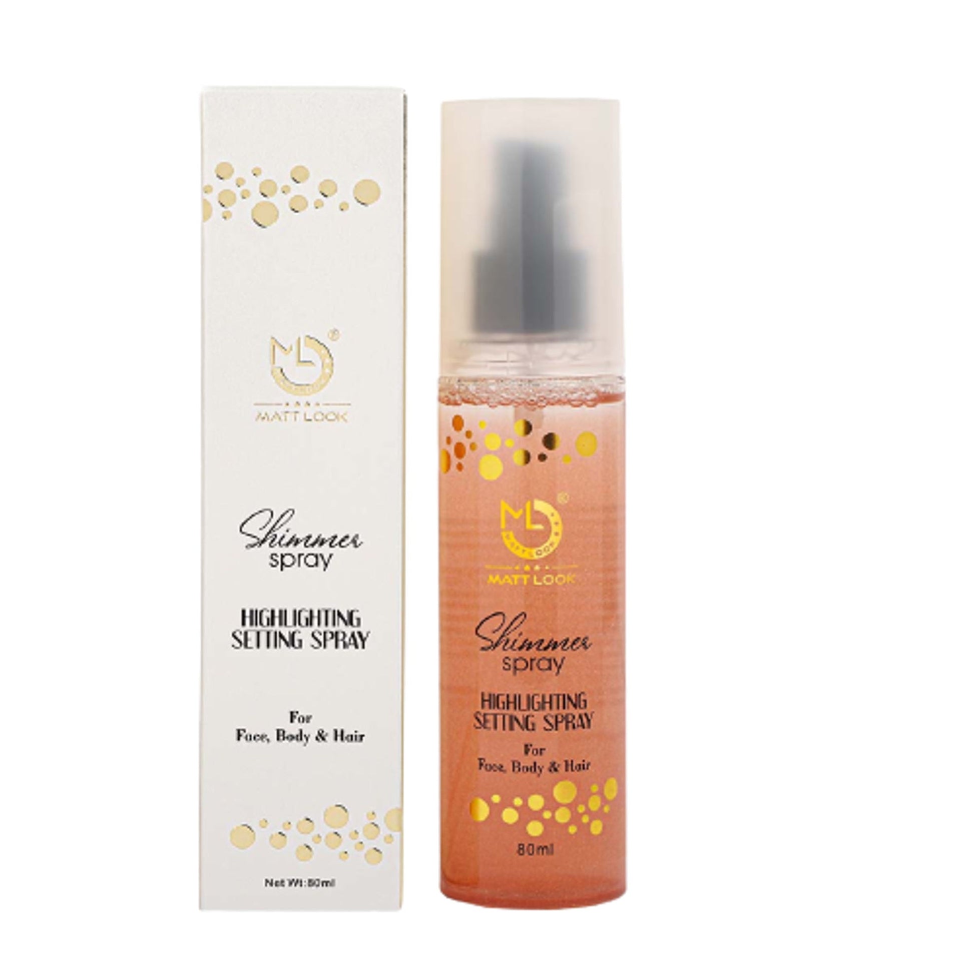Matt Look Shimmer Highlighting Setting Spray - Rose Gold 003 - Swadesiicart