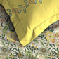 MYTRIDENT Beige White Floral Pure Cotton 144 TC Queen Bedsheet With 2 Pillow Covers - Swadesiicart
