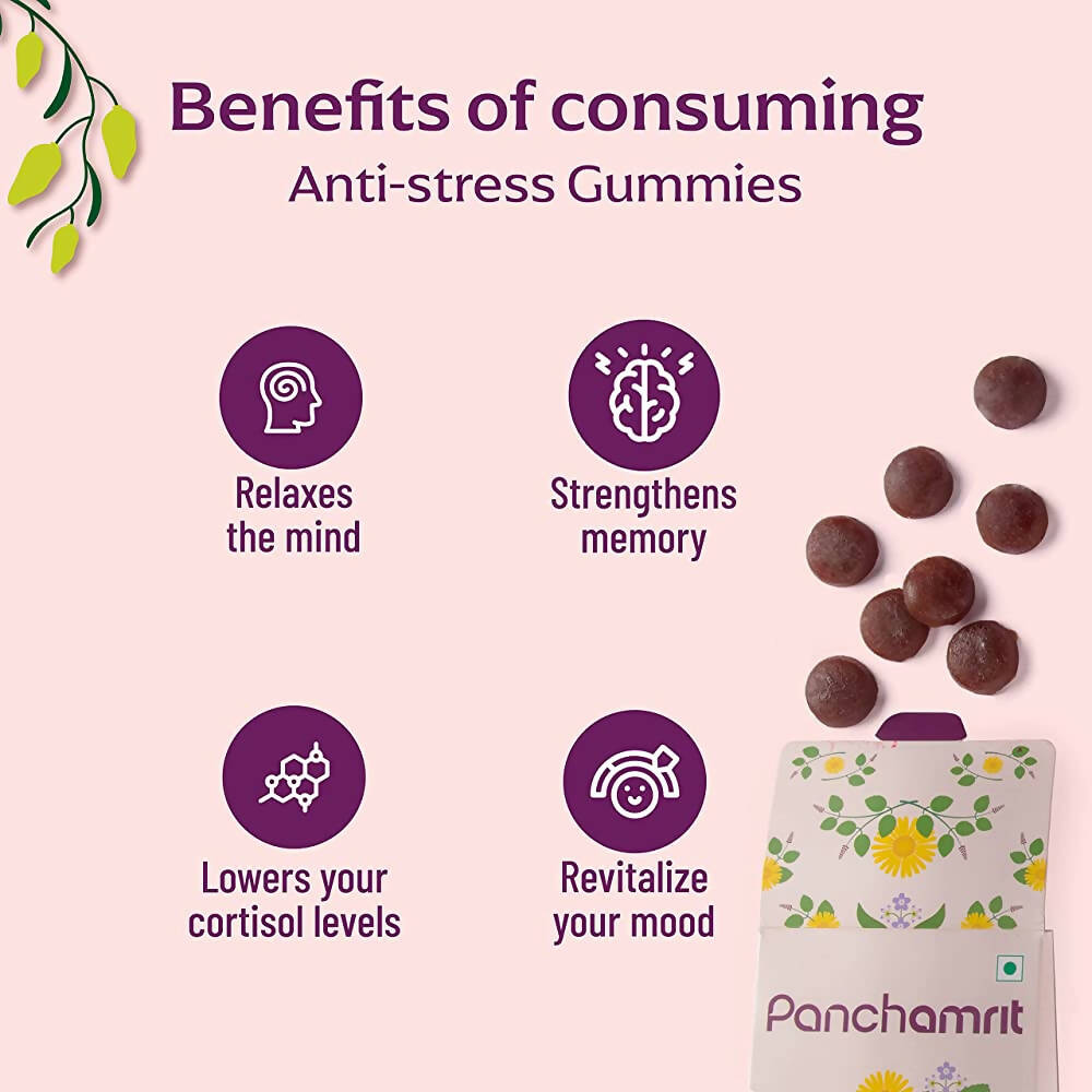 Panchamrit Anti-Stress Gummies- Mixed Berry Flavor | Swadesiicart