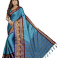 Vamika Banarasi Silk Blue Weaving Saree | Swadesiicart