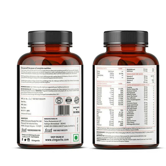 Zingavita Multivitamins Tablets for Women | Swadesiicart