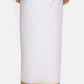 Sethukrishna Men White Solid Double Layer Readymade Dhoti | Swadesiicart
