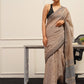 Tikhi Imli Brown Printed Woven Design Saree | Swadesiicart