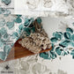 URBAN SPACE Serene White & Blue Printed 200 TC Pure Cotton Bedsheet & Pillow Covers - Swadesiicart