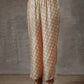 trueBrowns Beige White Printed Silk Co-Ord Set - Swadesiicart