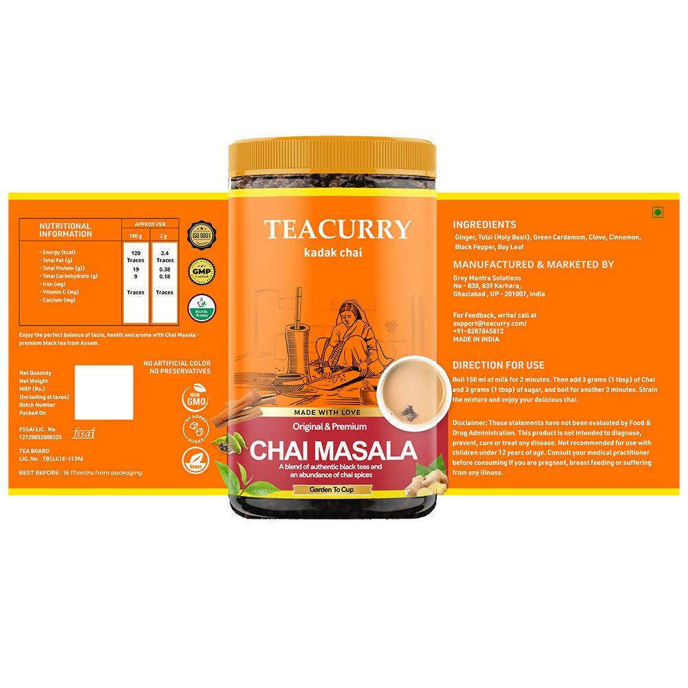 Teacurry Chai Masala Powder - Swadesiicart