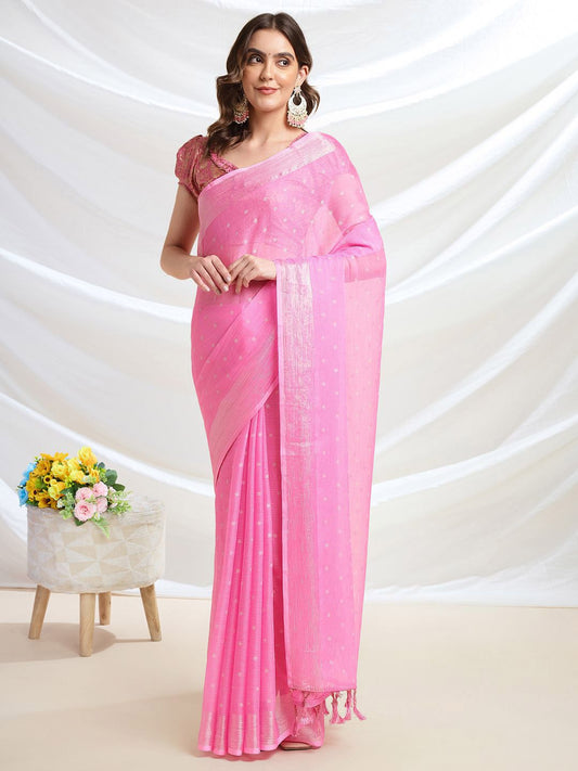 Mitera Floral Woven Design Ready to Wear Saree | Swadesiicart