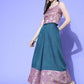InWeave Women's Mauve Brocade Strappy Top W Teal Mauve Brocade Palazzo Set - Swadesiicart