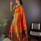 Joban Fashion Deep Maroon Small Butti Banarasi Silk Sarees | Swadesiicart