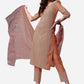 HERE&NOW Lucknowi Chikankari Schiffli Chanderi Silk Kurta Trousers with Organza Dupatta | Swadesiicart