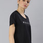 MKH Typography Printed Round Neck Crop Sports T-shirt - Swadesiicart