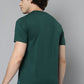 Alcis Men Green & White Typography Printed Slim Fit T-shirt | Swadesiicart