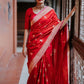 Kalini Floral Woven Design Zari Banarasi Saree | Swadesiicart