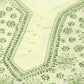ADA Women Yellow & Green Embroidered Chikankari Handloom Kurta Handloom Kurta with Trousers | Swadesiicart