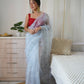 Vamsee Vika 9Mm Sky Organza Saree - Swadesiicart