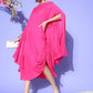 InWeave Fuchsia Rayon Cowel Style Kaftan - Swadesiicart
