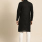 Sojanya Men Black Solid Straight Kurta | Swadesiicart