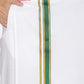 Sethukrishna White Solid Cotton Readymade Dhoti For Men | Swadesiicart