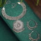 Cardinal Oxidized Silver-Toned Long Jewellery Set