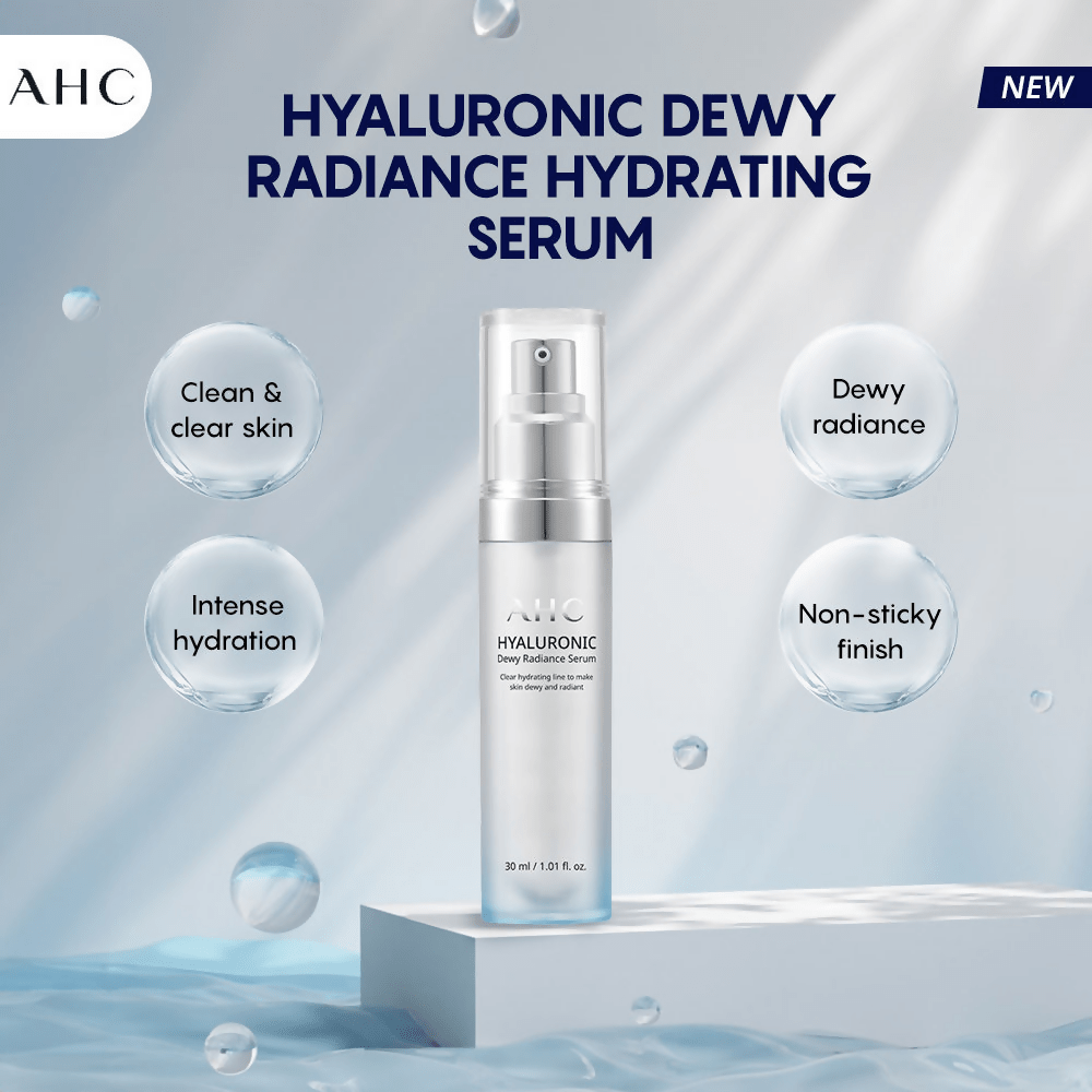 AHC Hyaluronic Dewy Moisturising Radiance Face Serum - Korean skincare | Swadesiicart