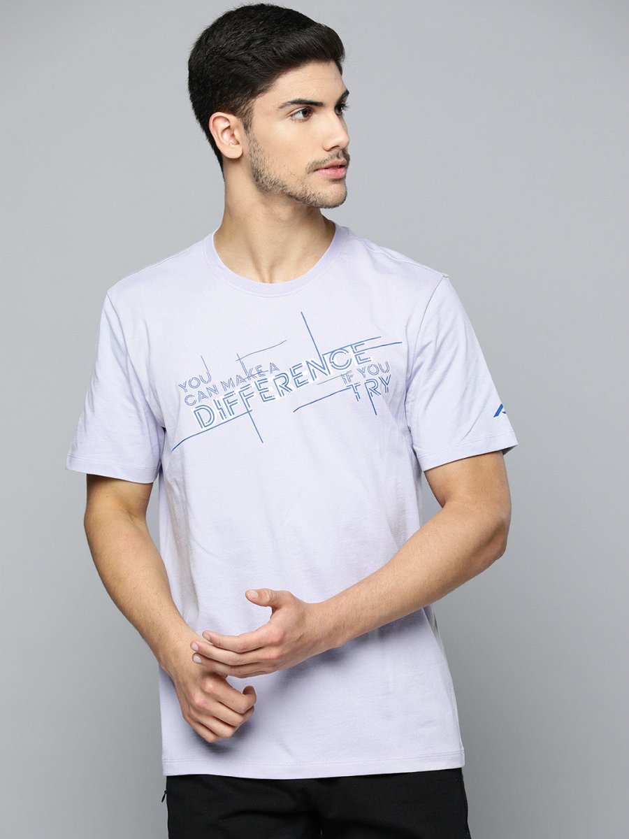 Alcis Men Typography Printed Anti Static Sports T-shirt | Swadesiicart