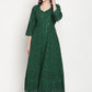 Kalini Ethnic Motifs Embroidered Chikankari Cotton Anarkali Kurta | Swadesiicart