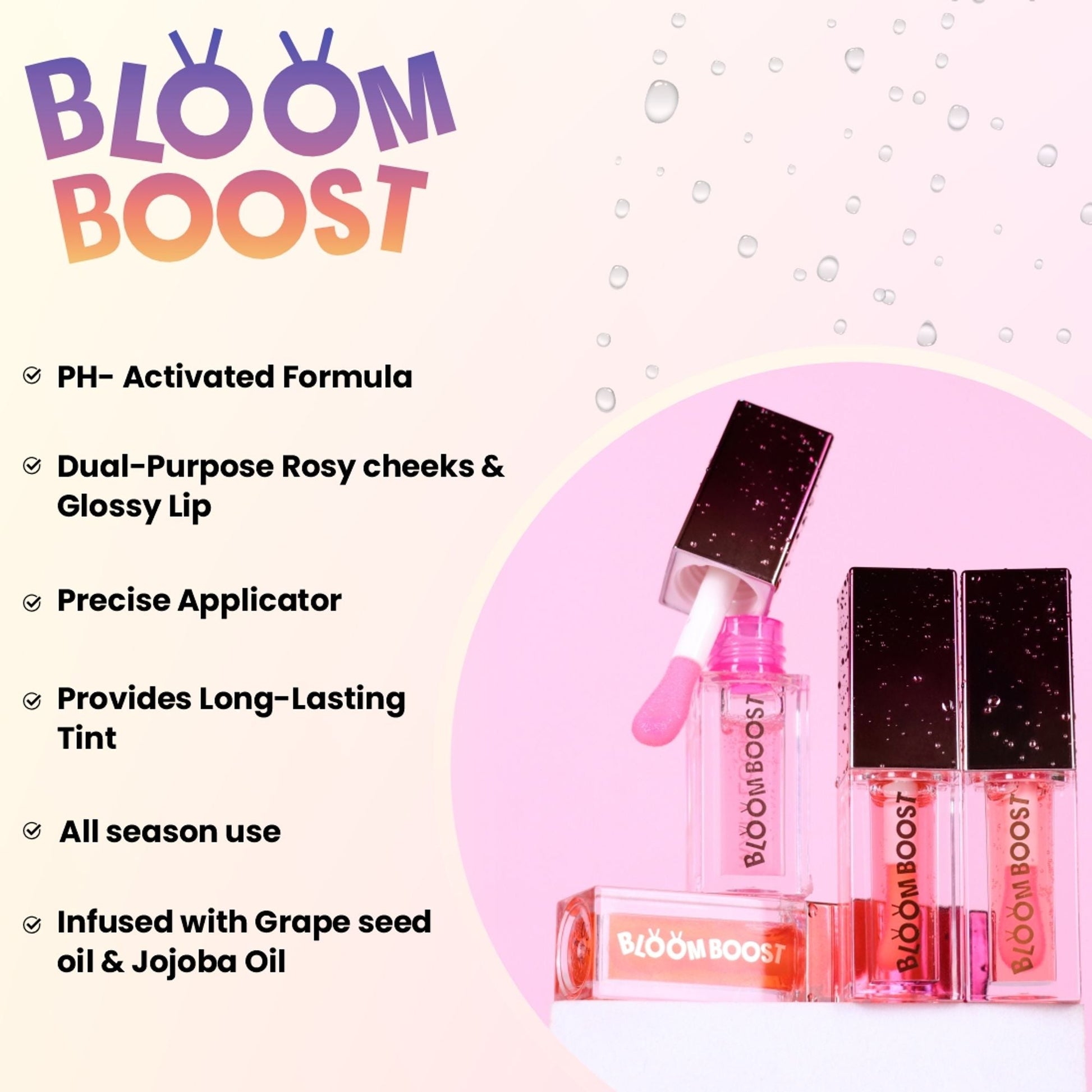 Matt Look Bloom Boost Magic Lip & Cheek Oil - Baby Pink - Swadesiicart